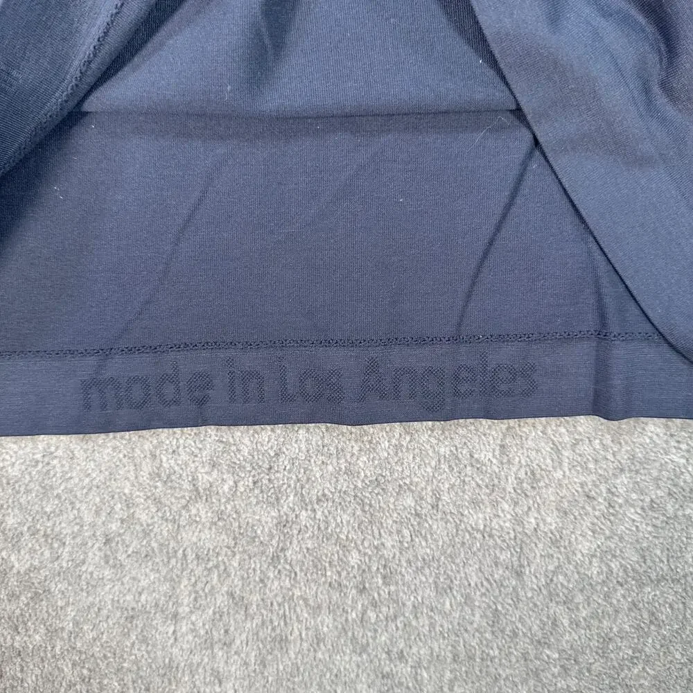 Avocado Seamless Cropped Muscle Tank Blue Women's Large *No Size Tag* Gym Active - Picture 8 of 8